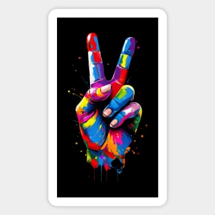 Graffiti Peace: Urban Pop Art Vibes Magnet
